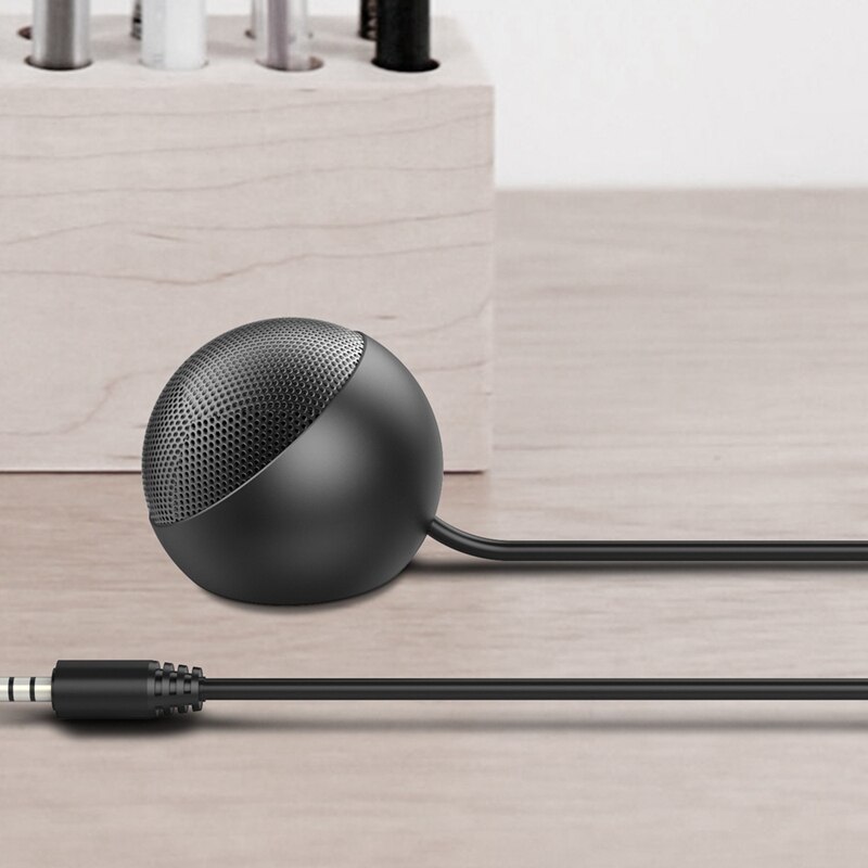 Conference Microphone, 3.5mm 360 ​​° Omnidirectional Mic for Phone/Computers PC, Condenser Desktop Microphones