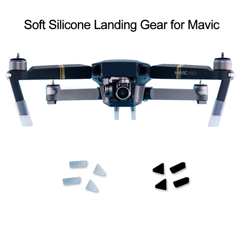 4 stuks Zachte Siliconen Landingsgestel Kits Voor DJI Mavic Pro Platinum Drone Beschermende Been Verhoogde Extender Drone Guard Protector