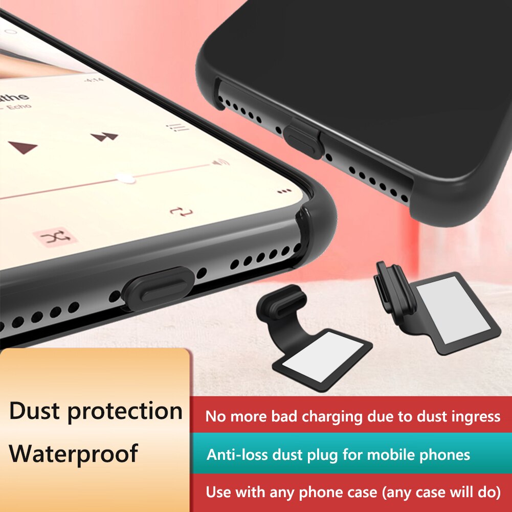 Phone dustproof charging port plug silicone plug for iphone micro type-c phone dust plug charging port type-c dust plug micro us