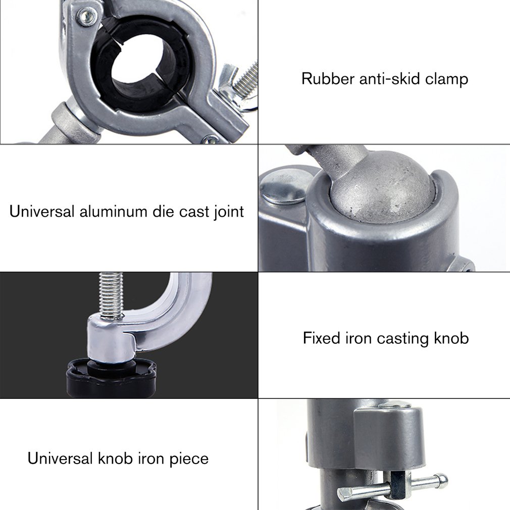 360 Degree Universal Table Bench Vice Clip-on Round Head Clamp Vise for Electric Drill Bench Screw Clamp Grinder Tool Holder