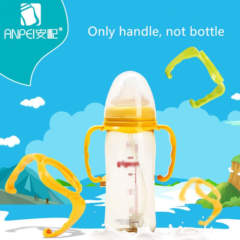 Materiale baby flaske greb håndtag bred størrelse flaskehåndtag til duer bred kaliber flaske mælkeflaske tilbehør