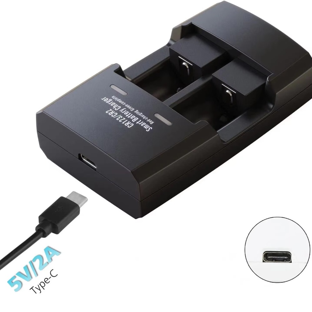 3v cr2 laddningsbara batterier 880 mah lifepo 4 litiumbatterier inspelare kamerabatteri dubbelfunktion  cr2/cr123a laddare