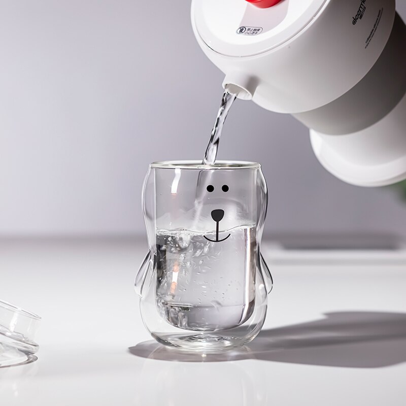 300ml Heat Resistant Double Wall Glass Cups Handmade Healthy Drink Mugs Tea Mugs Transparent Beer Espresso Coffee Milk Cups