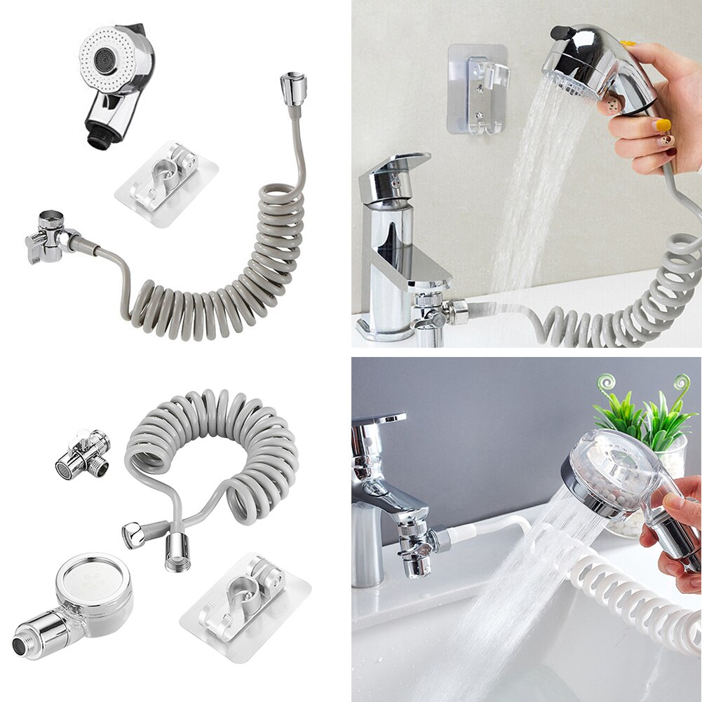Portable Handheld Splash Shower Tub Sink Faucet Attachment Washing Sprinkler Head Kit Pet Shower Spray Hose Bath Head Tap
