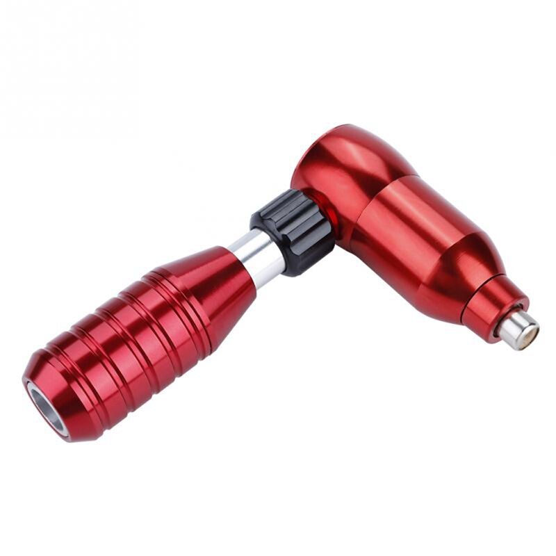 2x Rca Interface Rotatable Tattoo Tattoo Machine Permanent Body Art Painting Tool Red & Silver