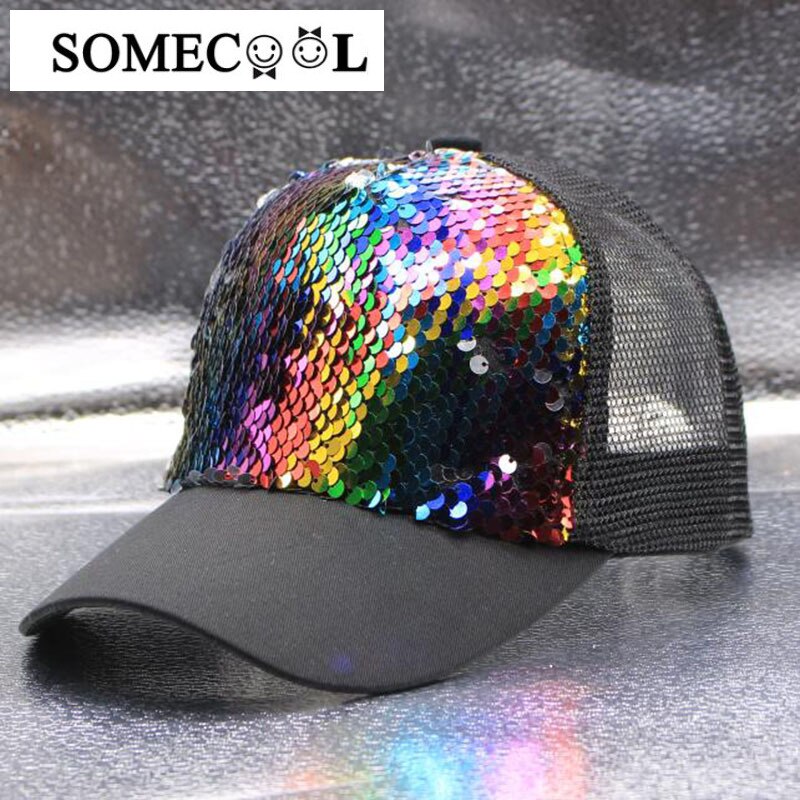 Adult&kids Baseball caps Club Bar Party Dancer Sequin Cap Children Baseball Cap Glitter Sparkling Shiny Hats Adjustable H9