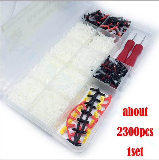 2300 Stks/set Badminton Grommets Oogjes Badminton Racket String Protector Racket Rijgen Tubing Gereedschap Set Sport Accessoires: 3200pcs1set  C white