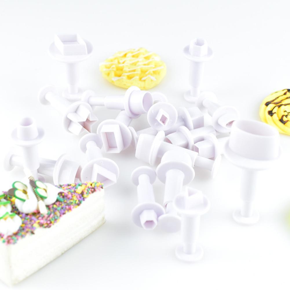 1pcs Plunger Fondant Cutter Cake Tools Cookie Mold 10 Mould DIY Bakeware Style Craft Biscuit 3D Y3H2