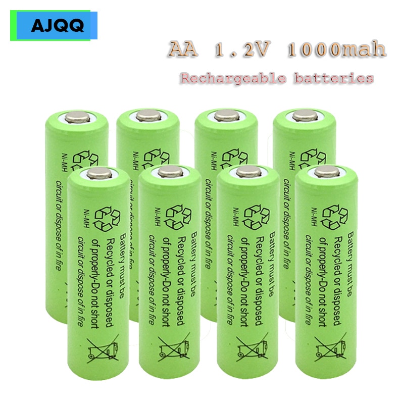 Price 12/18/20/25PCS AA 1000mAh Ni-MH Aa NI-MH Battery 1.2V 2A Rechargeable Battery for Toys Mice