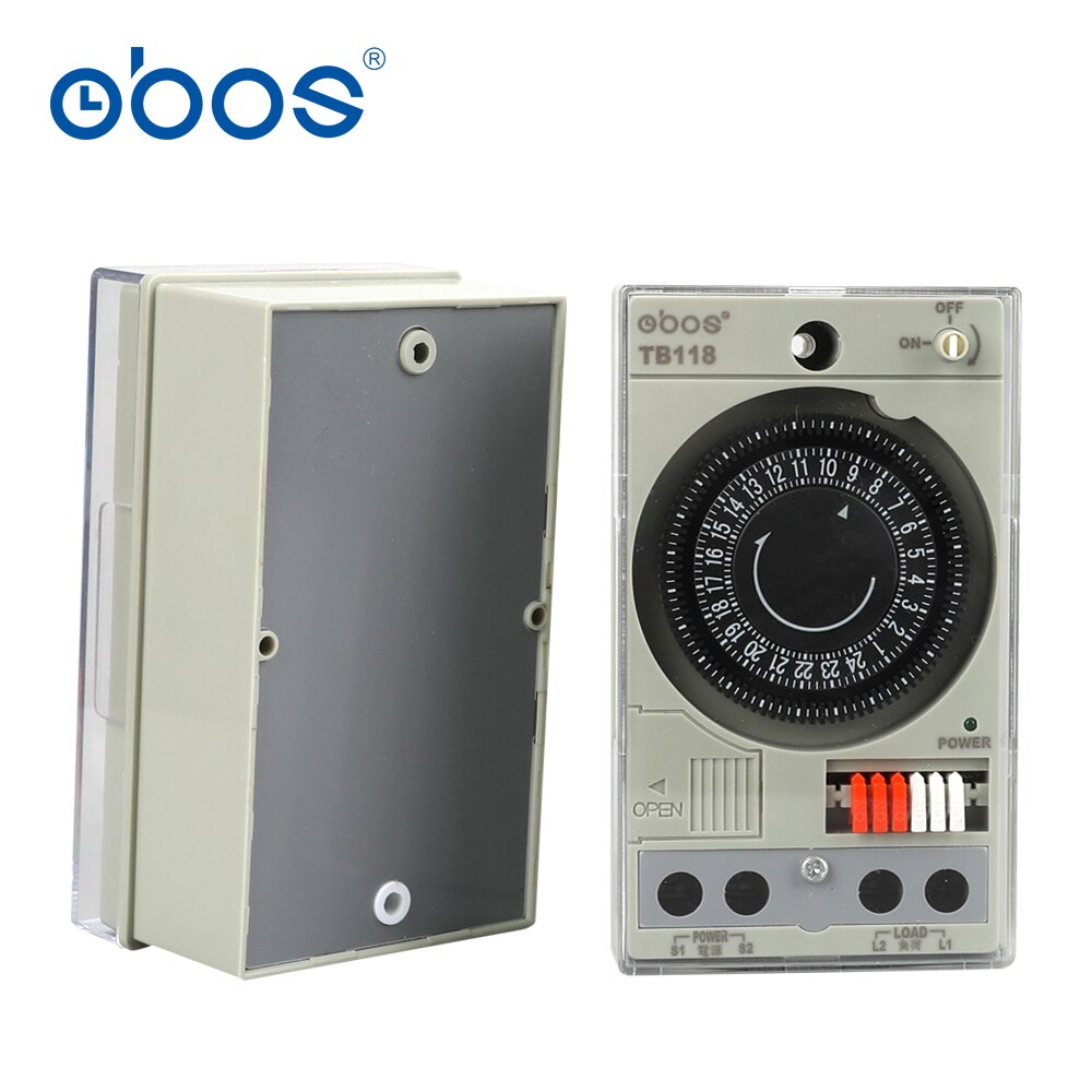 100-240V AC mechanical timer switch with 48 times turn on /off per day timing setting unit 30min