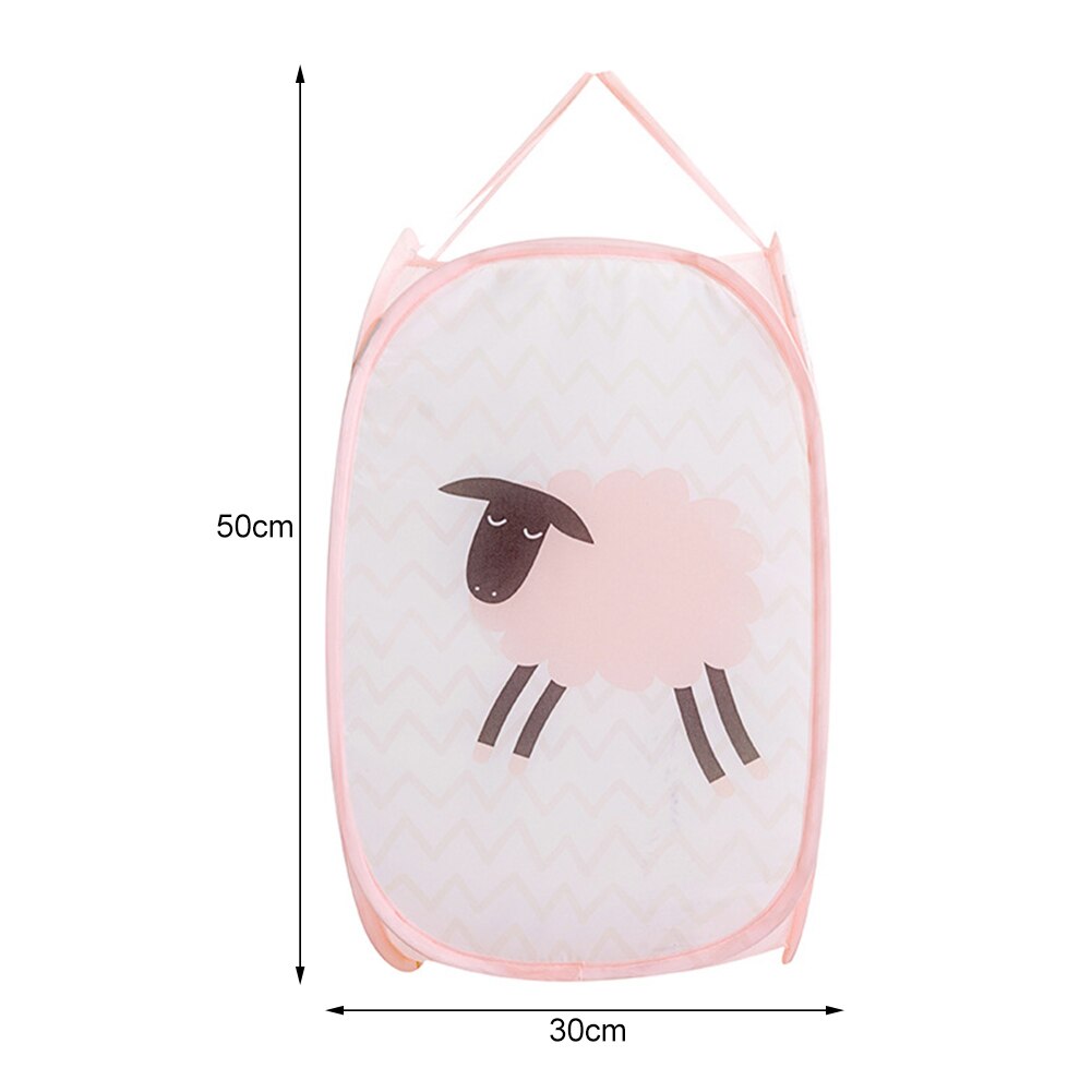 Washing Dirty Clothes Big Basket Organizer Cartoon Foldable Handle Stand Storage Box Toy Bin Laundry Basket Super Large Bag