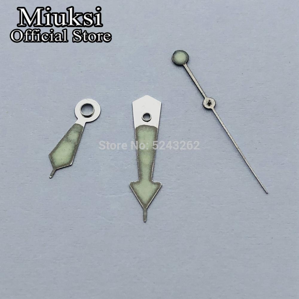 Miuksi watch hands green super luminous hands fit NH35 NH36 movement