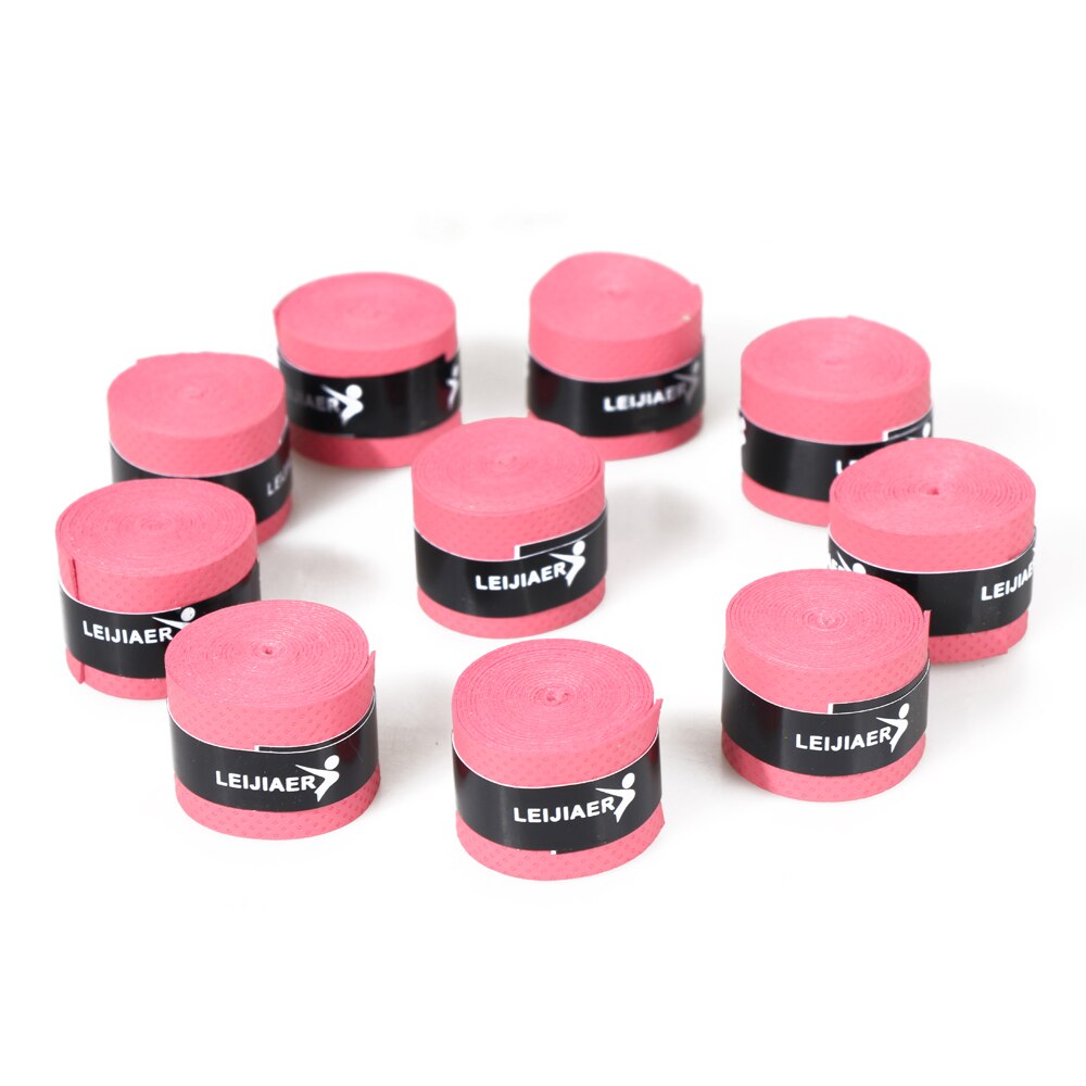 10pcs/lot Tennis Racket PU Overgrip Anti-skid Sweat Absorbed Soft Wrap Taps Tenis Racquet Damper Dry Vibration Tacky Badminton
