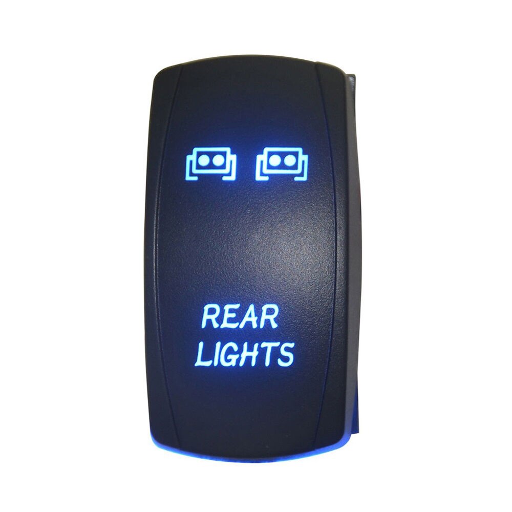 1PC 12V 20A Marine Switch Car Boat Rocker Switch Truck SPST Switch Carling Waterproof 5Pin ON-OFF Switch With Dual LED Light Bar: Rear Lights