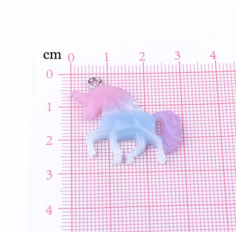 10pcs Dreamlike Unicorn Resin Charms For Earring Necklace Pendants Connector Findings Korean Cute Keychain Key Diy Accessory