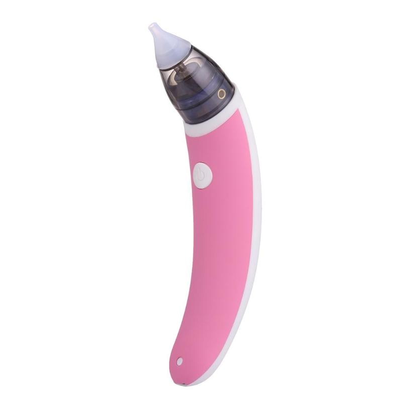 Aspirador nasal elétrico seguro, suporte para limpeza de nariz, para bebê, higiênico, adereços para cuidados com o nariz: Pink