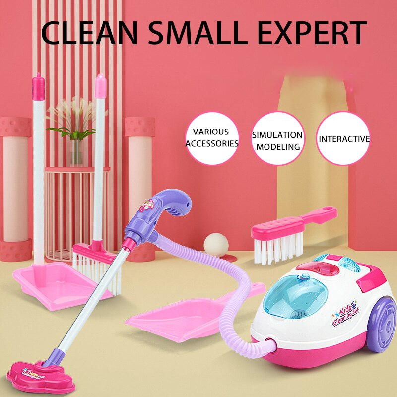 Kinderen Mini Stofzuiger Simulatie Opladen Huishoudelijk Dust Catcher Educatief Meubels Speelgoed Speelhuis Cleaning Tools Set