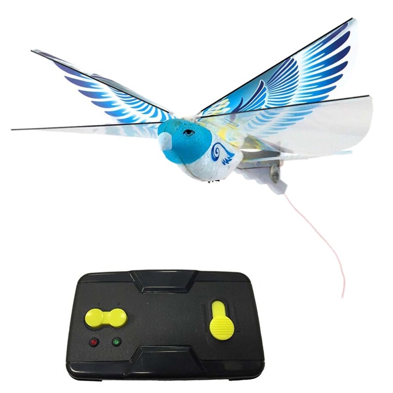 1 Juego de alas biónicas de pájaros volando con Control remoto, de 2,4G, aves de imitación, juguete para para niños: BL