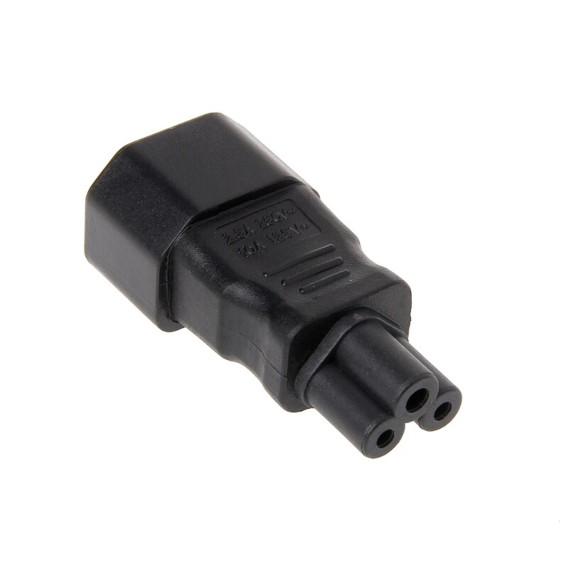 Iec 320 C14 3-Pin Male Naar C5 3-Pin Female Power Plug Converter Adapter Onderdelen