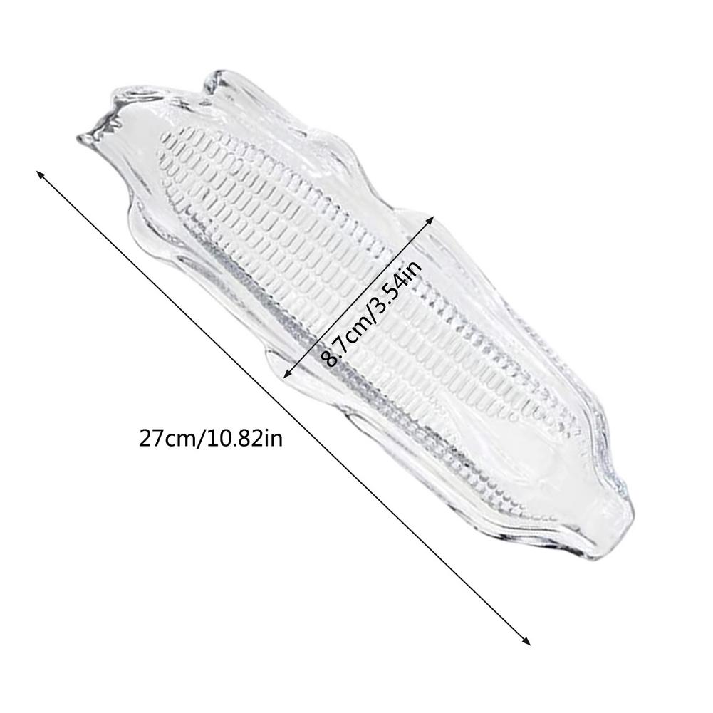 Bandeja de plástico transparente para barbacoa, utensilio familiar con aguja de maíz, para