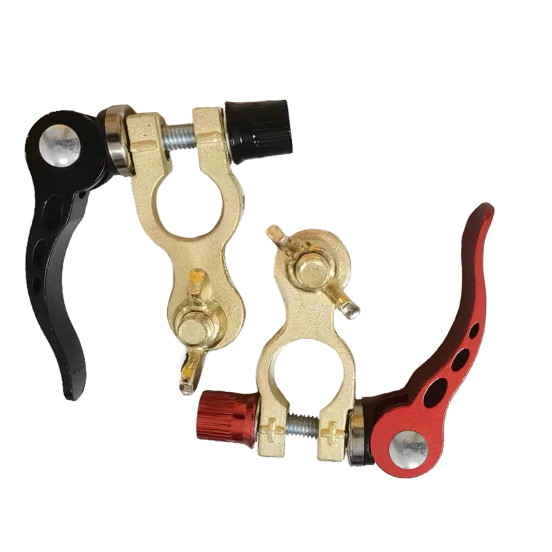 2x Car Battery Terminals 12V Auto Cable Connector Adapter Clamps Clip + Car Wash Cleaning Wire Dirt Corrosion Brush Cleaner UTV