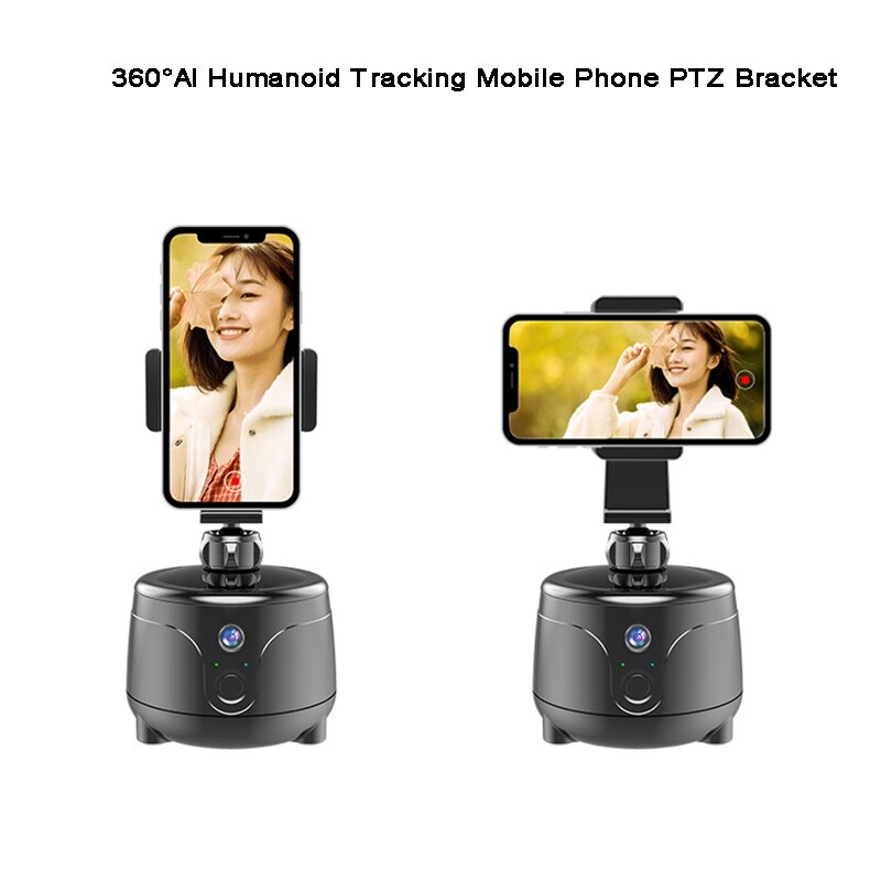 Portable Intelligent Face Object Tracking Phone Holder Rotation Tracking Camera Mount for Vlog Live Video Record