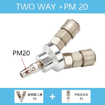 Quick Connector Air Compressor Manifold 2 Way 3 way Quick Connect Multi Hose Coupler Fitting with High Strength: ZS Two w pm