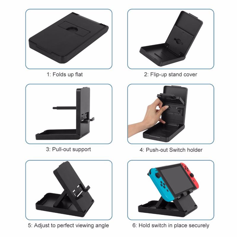 Anti-Slip Adjustable Foldable plastic Compact Bracket Play stand Stand Holder for Nintendo Nintendo Switch NX NX Console Control