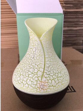 Aroma diffuser met essentiële olie, superluchtbevochtiger met houtnerf, 7 kleuren led-verlichting voor thuiskantoor: Groente