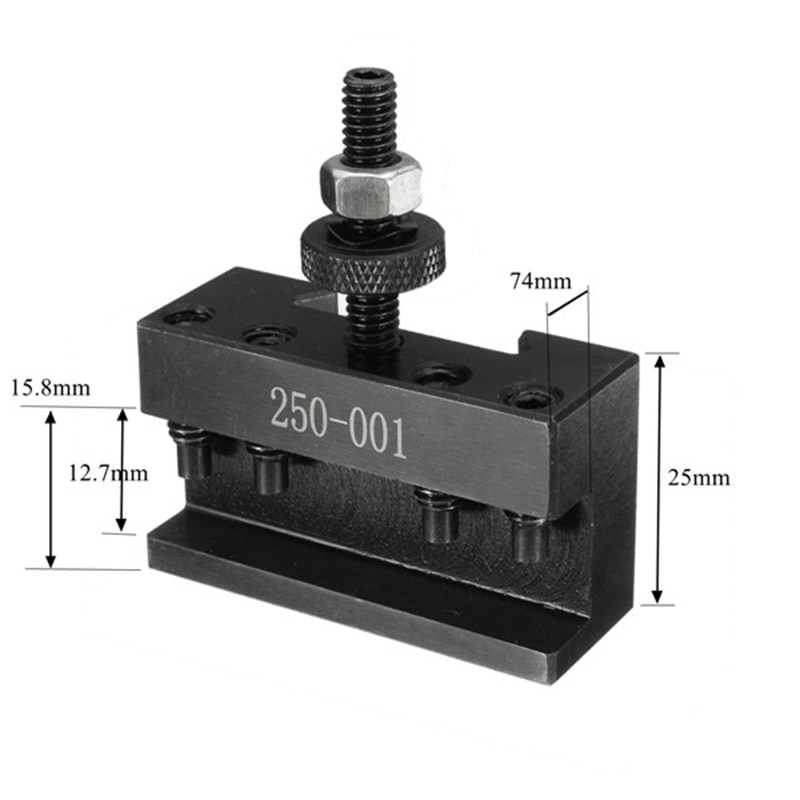 250-001 herramienta de torno de Cnc soporte herramienta de cambio rápido Post portacuchillas juego de Kit de tornillos Barra de perforación llave de soporte de torneado