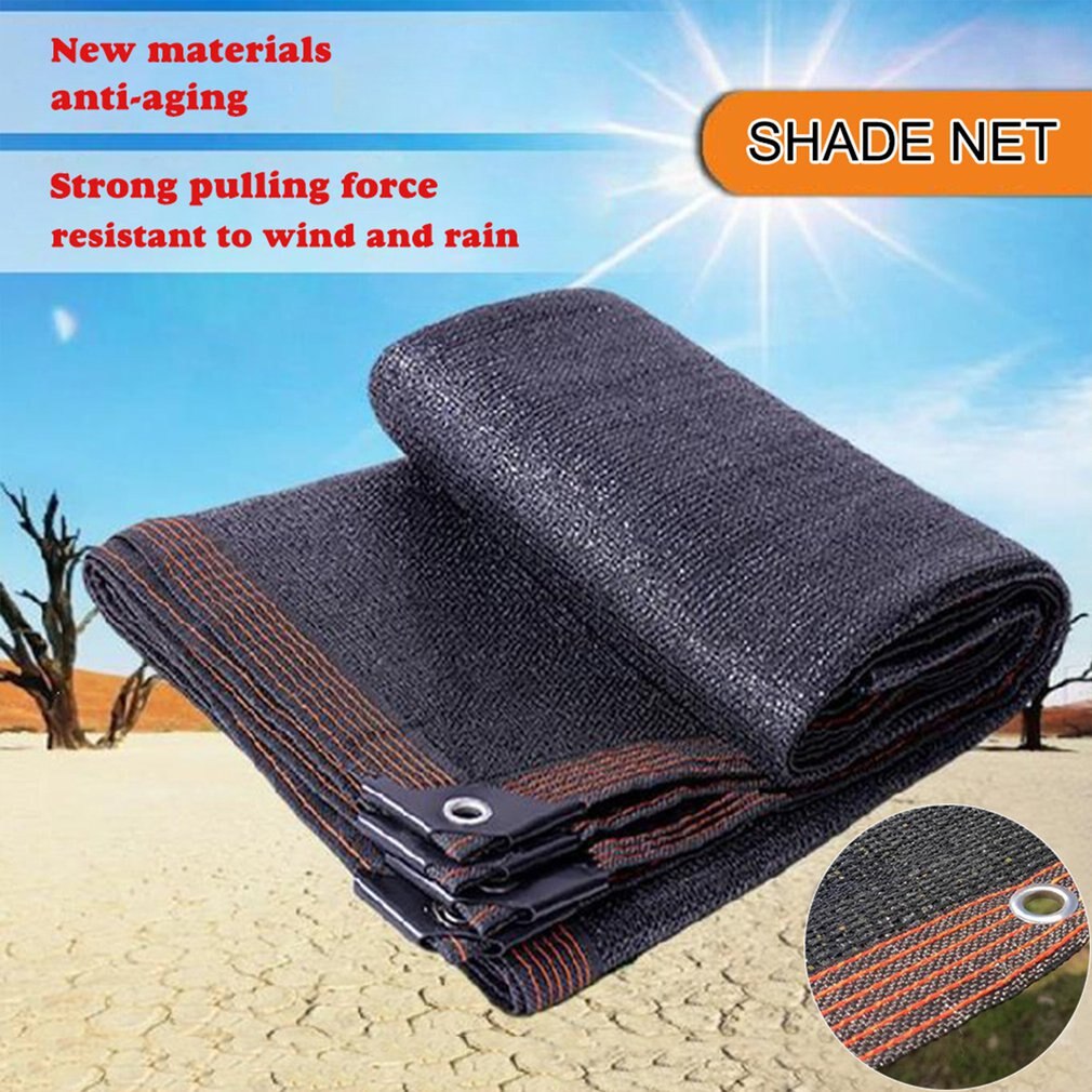 Malla de sombra para jardín, sombreado, protección UV, redes para sombra y sol, invernadero, velas, plantas suculentas, cubierta de refugio solar, color negro