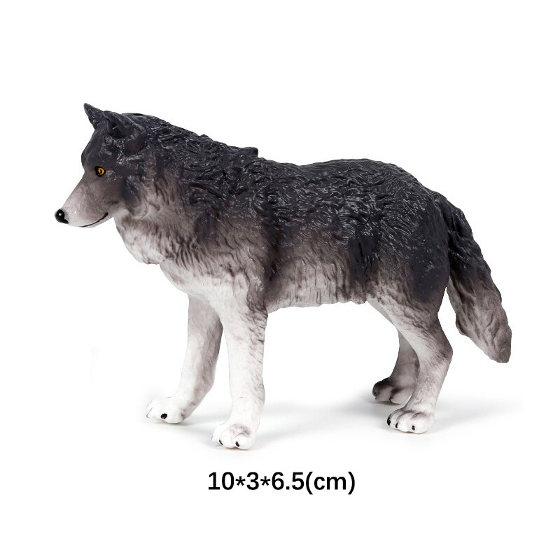 Classic Toy Figures Model Handmade Wildlife Animal Wolf Accessories Boy's Furnishing Science Home Entertainment: 3