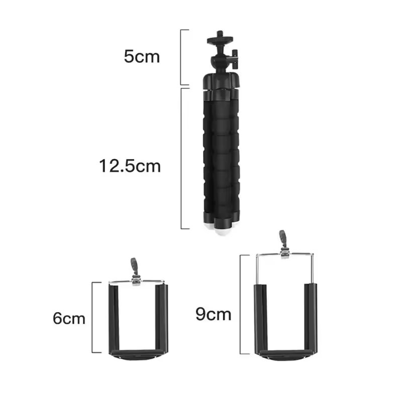 Stativ stativ til telefon mobil kamera holder klip smartphone monopod tripod stand blæksprutte mini stativ stativ til telefon