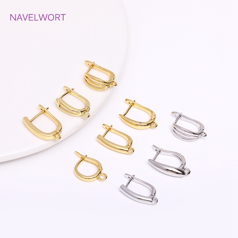 Trend ige 18 Karat vergoldete Ohrring verschlüsse Gold Ohrringe Ohr drähte Durcheinander Ohrring Haken Ergebnisse DIY Schmuck Zubehör