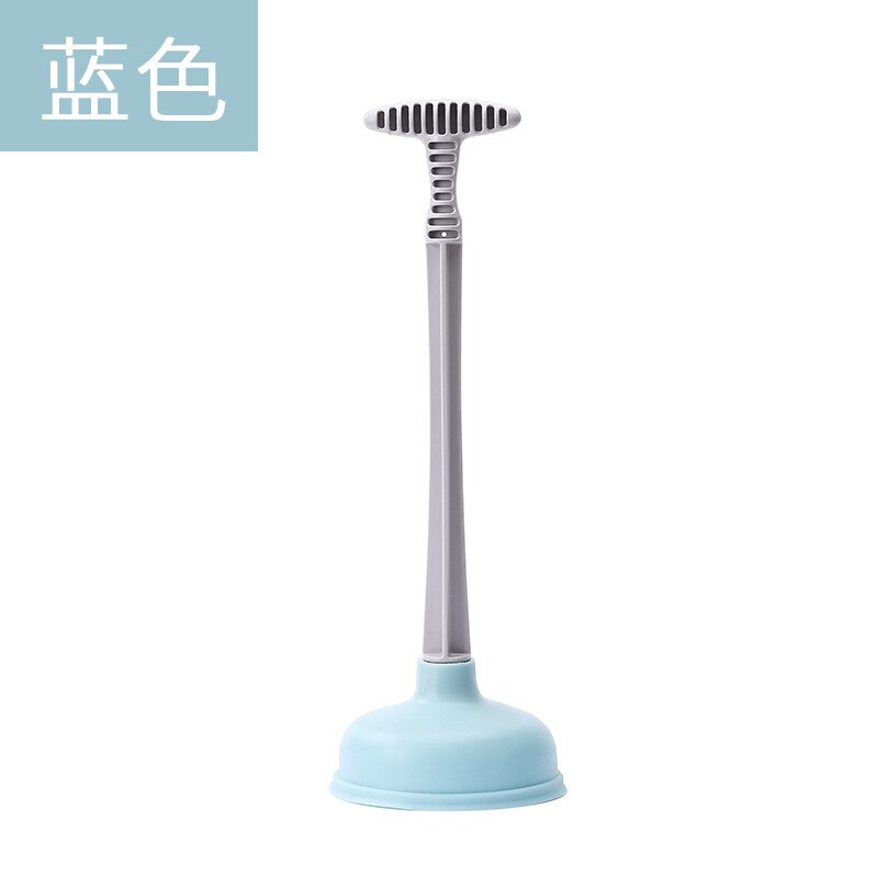 Pipeline Dredge Suction Cup with Long Handle Toilet Plungers Press Cleaning Sink Drain Pipe Tools Household Cleaning Accessory: blue