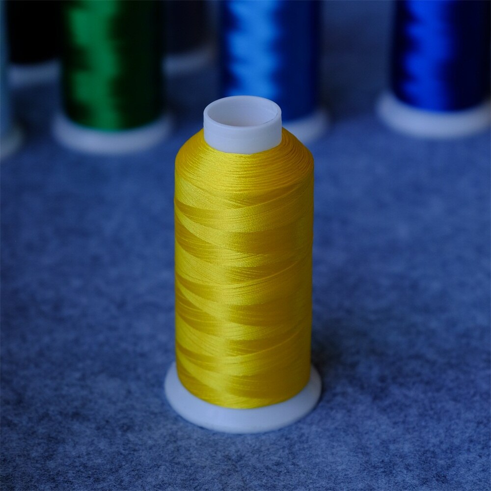 5000M 40WT 100% Polyester Machine Embroidery Thread 120D/2 Premium Madeira Colors for Home and Industrial Machines: Yellow 1980 Madeira