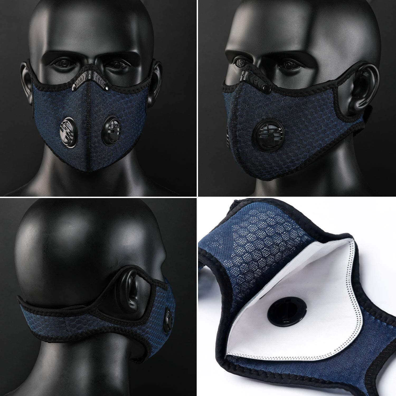 Volwassen Respirator Ski Fasemask Met Filters Stofdicht Herbruikbare Wasbare Bandana Universele Mode Gedrukt Masque Bandana