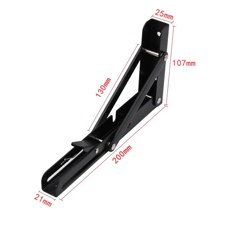 Edelstahl dreieck schindel klapp billy halterung drei falten frühling halterung rechts winkel laminierte platte beweglichen Regal: Schwarz / 250MM