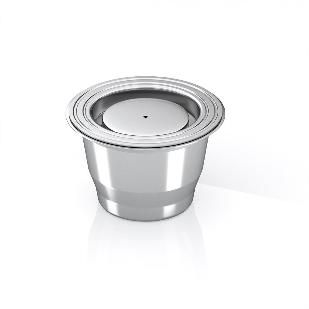 Återanvändbar kapsel i nespresso påfyllningsbar rostfri stål 2 in 1 återanvändbara essenza mini pixie inissa kaffefilter droppar