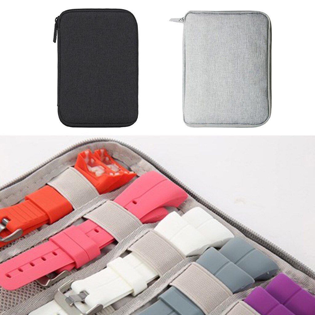 Kannettava nylon kellon ranneke säilytyspussi vetoketjullinen kellonauha rannekorun pidikepussi