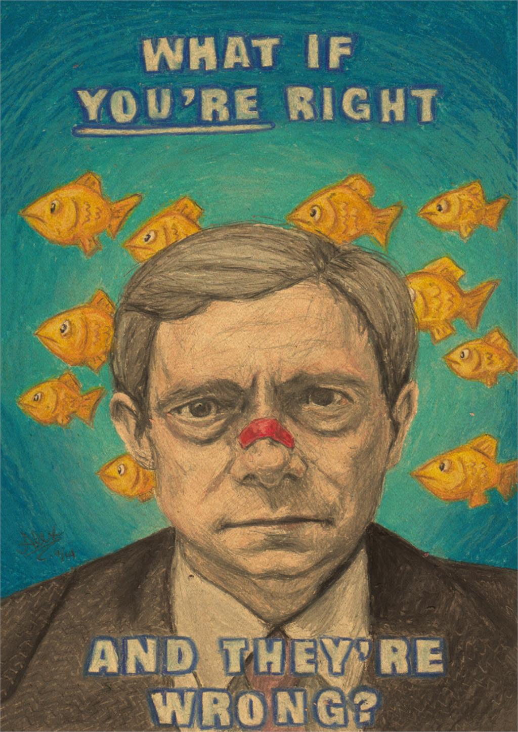 Kleine Vis Retro Kraft Poster Decoratie Poster Retro Decoratieve Kraftpapier Poster Rond Fargo 42x30cm