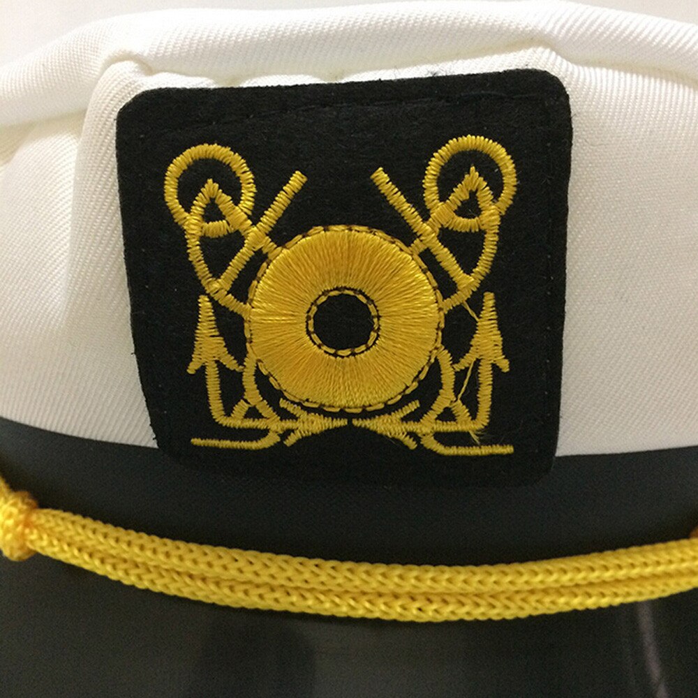 Sailor Yacht Boot Kapitein Hoed Navy Marines Admiraal White Gold Cap