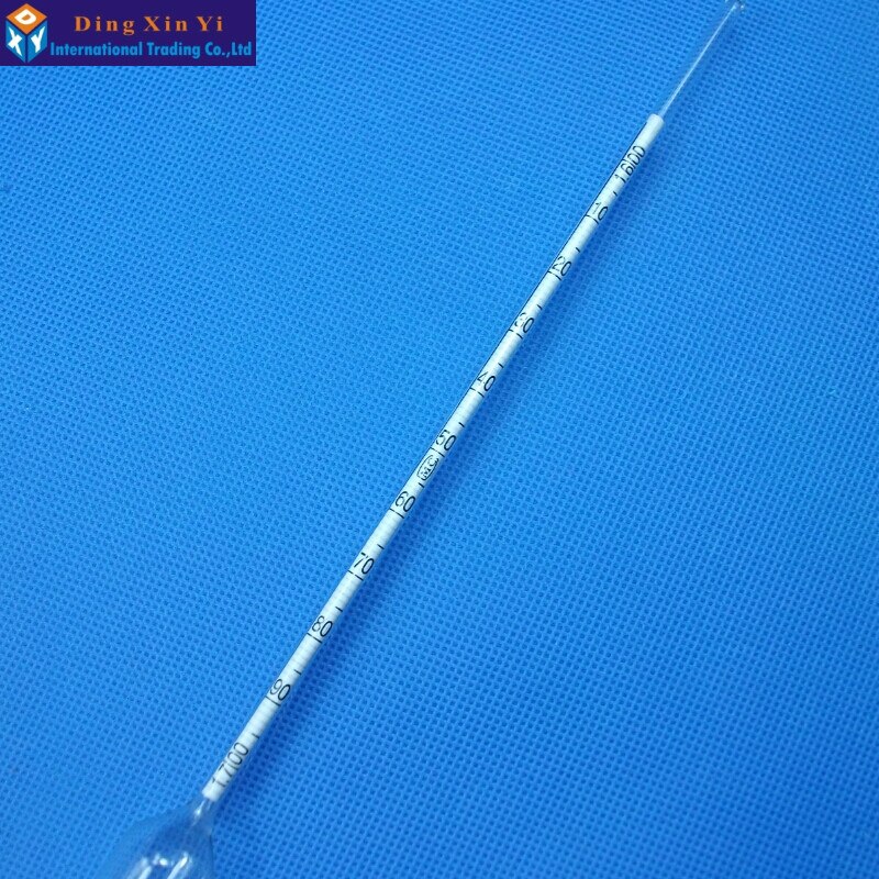 2PCS/lot 1.6-1.7/m3 glass hydrometers glass Densitometers liquid hydrometer densimeter Density Meter