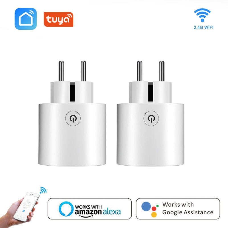 Wifi Smart Plug Socket 16A Power Monitor Eu Plug Controle Smart Timing Socket Draadloze Outlet Voice Intelligente Controle Alexa