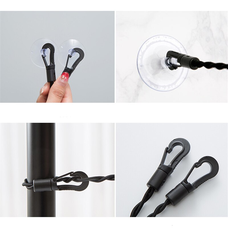 Reise klessnor vandring utendørs kleshenger elastisk tau camping tørkestativ sklisikker klessnor med vindfang slip sugekopp