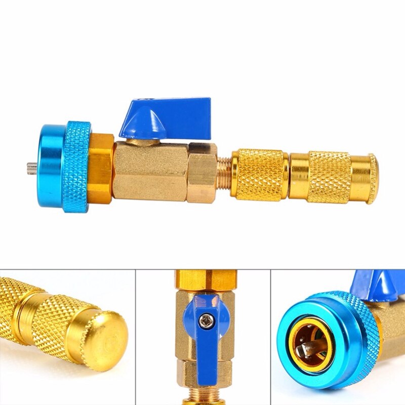 Car Air Conditioning Valve Core R134A Quick Remover Installer Low Pressure Refrigerant Freon Adapter Kit Valve Core Remover Tool