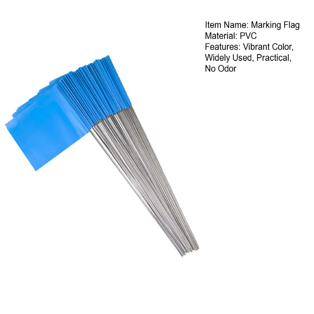 100 Pcs 14*10cm Marking Flags Colorful Lawn Flag Markers Waterproof Non-Fading PVC Landscape Flags Landscape Sprinkler Flags