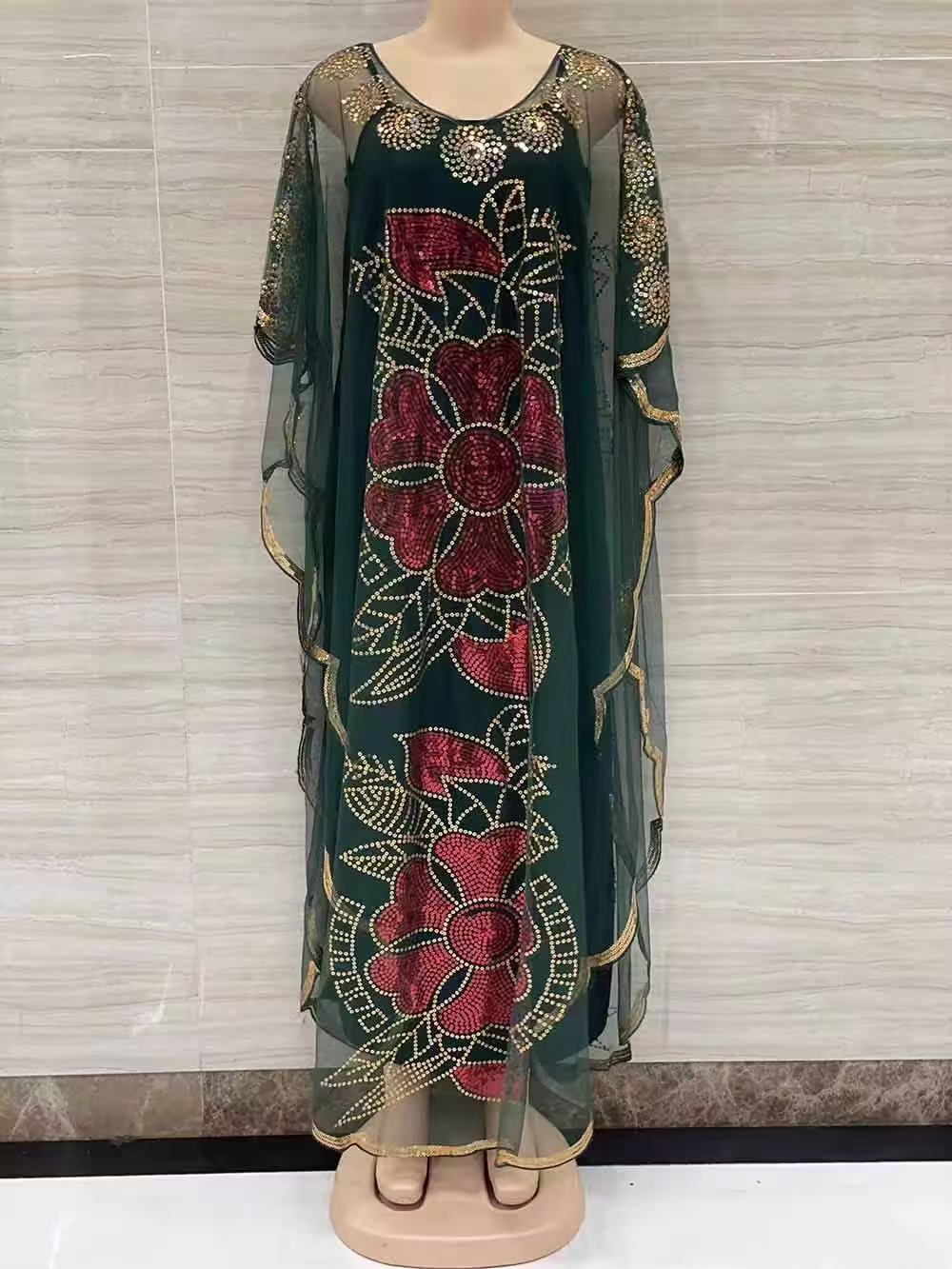 Vestido de cardigã de lantejoulas em gaze feminina, roupas de festa, entrega gratuita, vermelho, verde, azul, preto, moda, novo: CINZA
