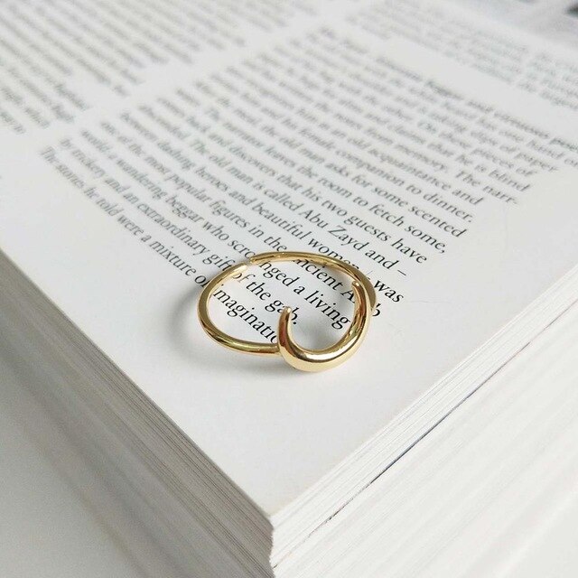 GHIDBK 925 sterlina Argento Anelli Dichiarazione di impostato Oro Starburst Del bambino luna Impilabile Anello per Le Donne Minimalista pila Anello tutto'ingrosso: C
