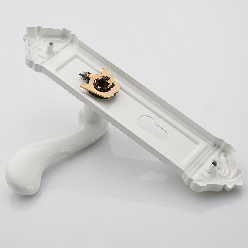 European white interior room door lock modern minimalist handle lock bedroom door lock wooden door handle